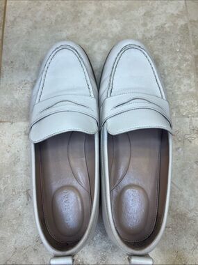 Cole Haan Men’s Cream Leather Penny Loafers